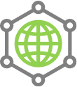 World wide web icon in green