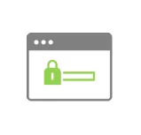 Internet security icon in green and grey