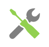Maintenance icon in green and grey