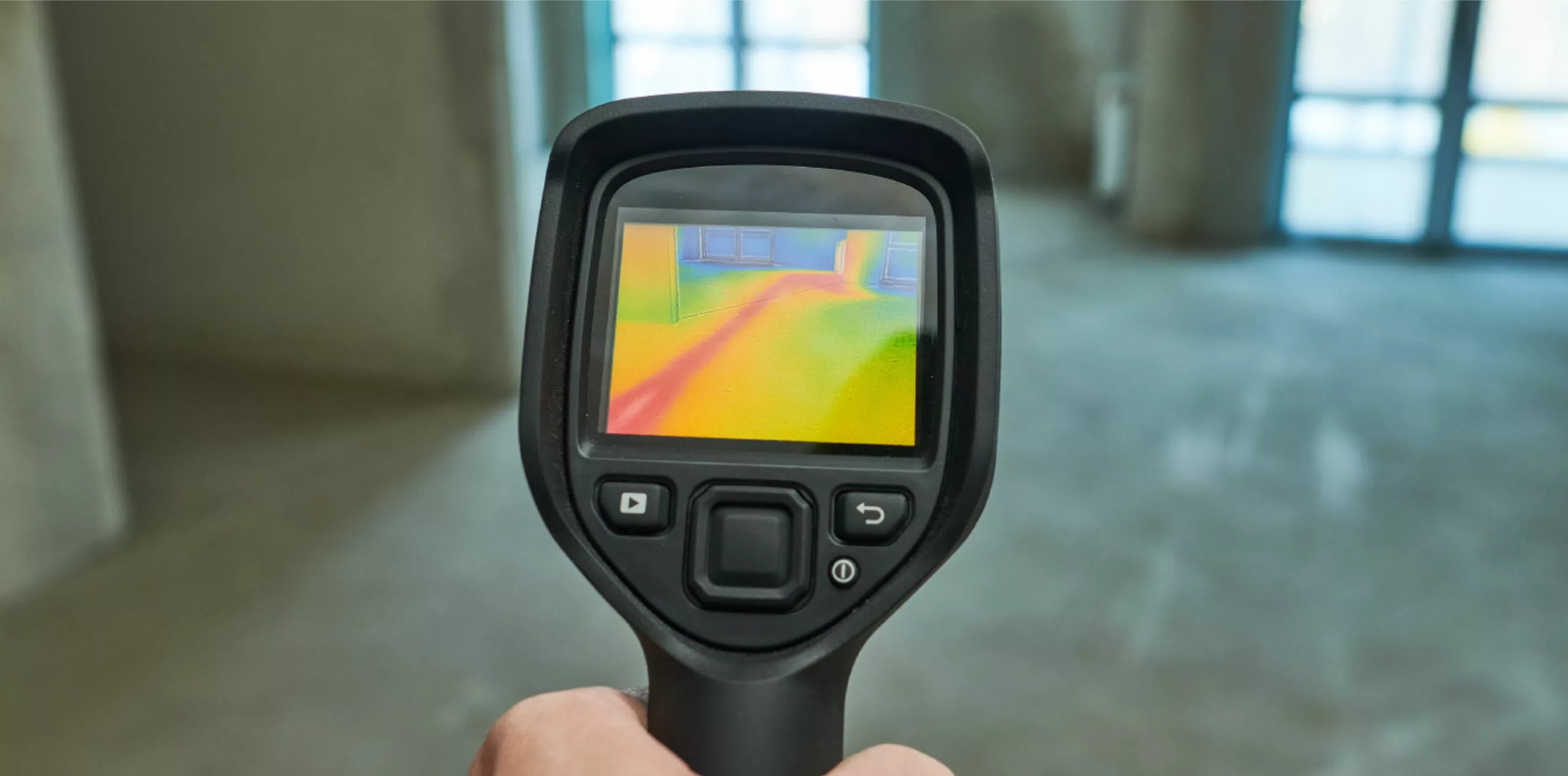 Thermal camera for leak detection