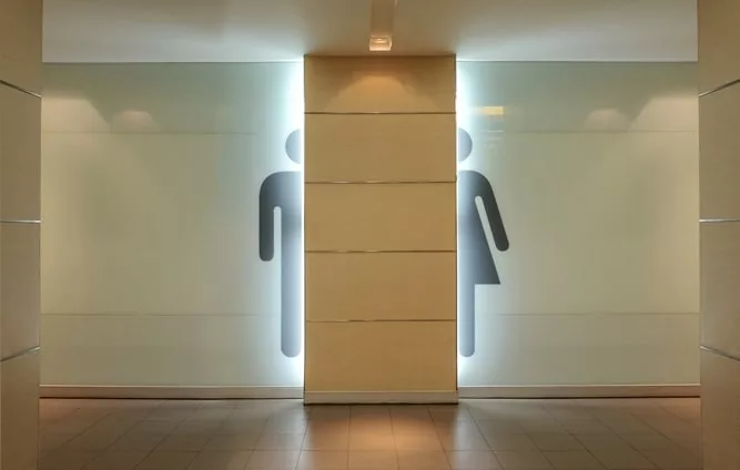 Men and Women bathroom entrance icons