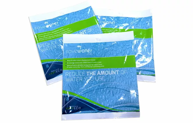 Water saving WC displacement bags