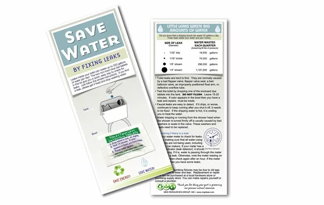 Save water leaflet